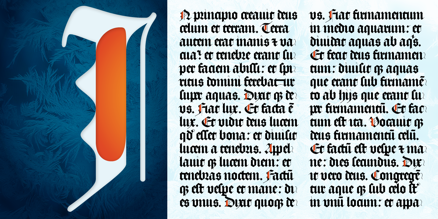 Пример шрифта AJ Quadrata Medieval Bold